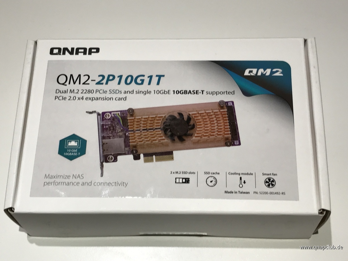 QM2-2P10G1T Dual m.2 PCIe SSD / 10GbE Erweiterungskarte
